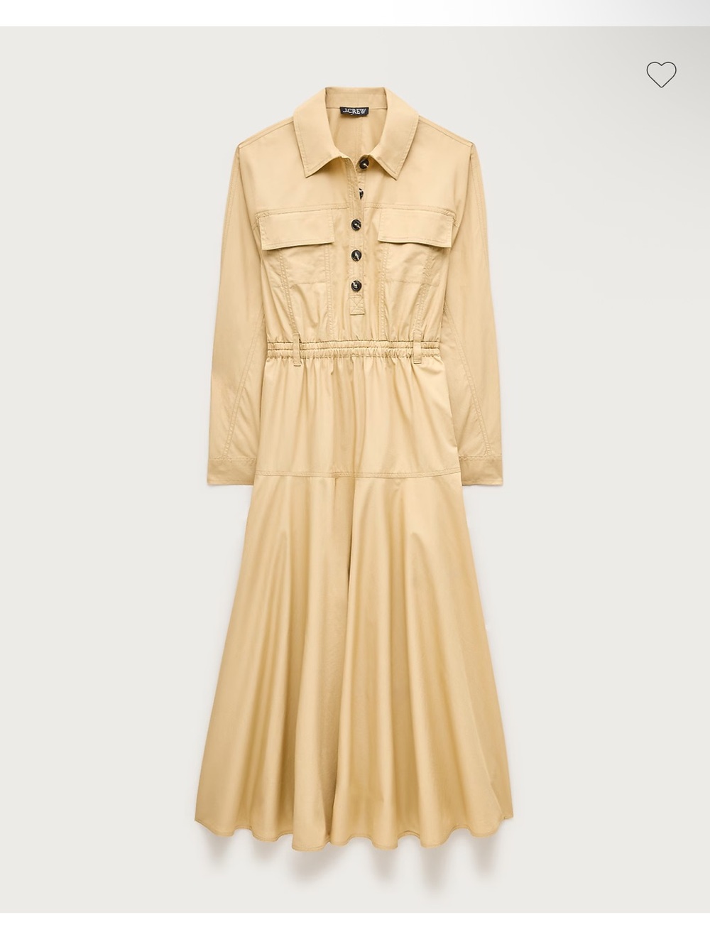 J.Crew Trench shirt-dress in cotton poplin